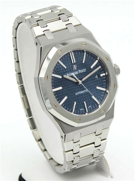 audemars piguet royal oak offshore stainless steel blue dial automatic|ap royal oak 41mm price.